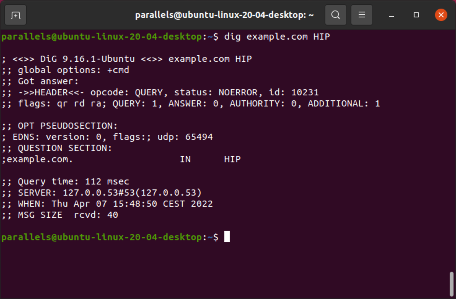 HIP lookup in Linux